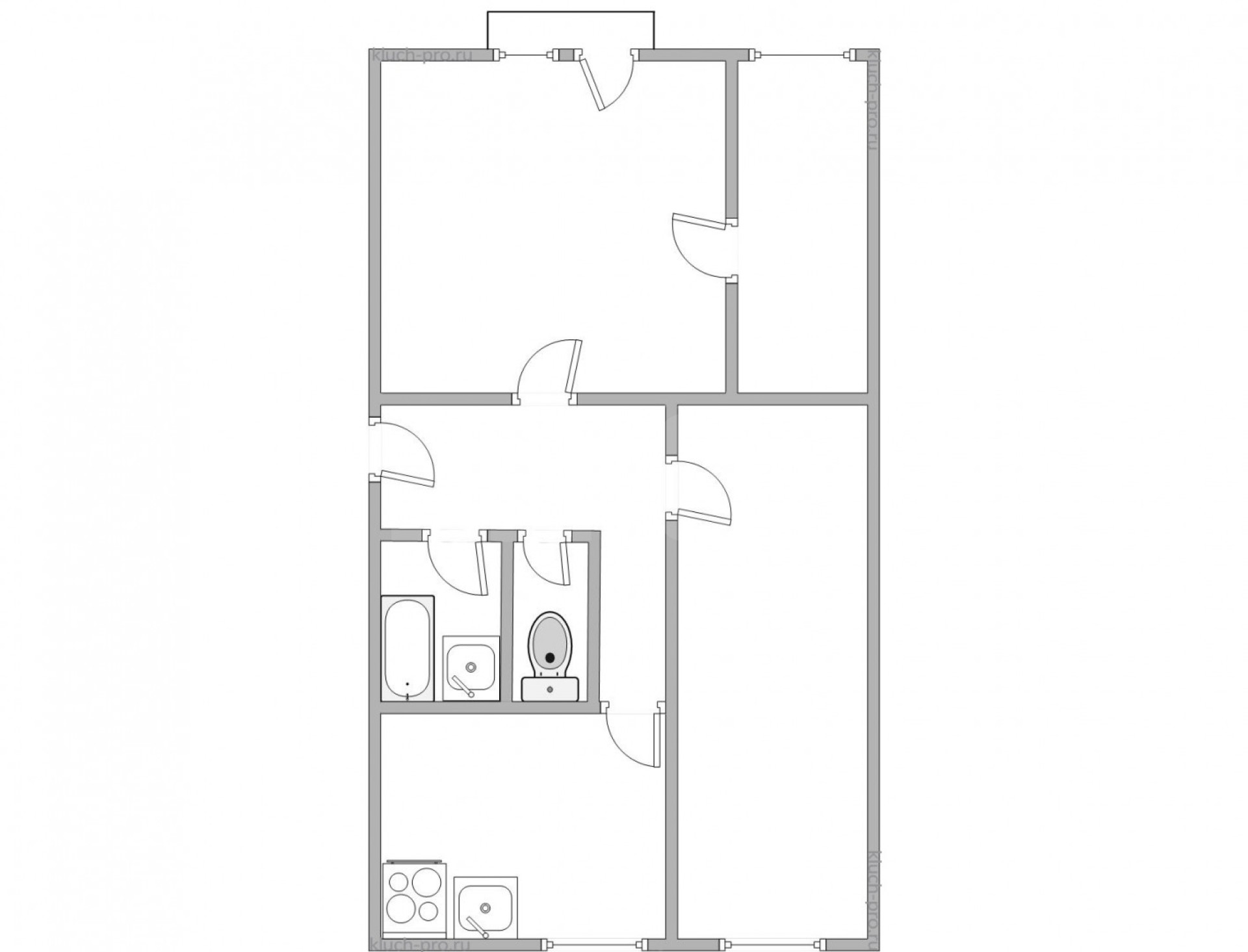 Продажа, 3-комнатная, 58 м² за 2 080 000 ₽ в г. Сокол, ул. Шатенево, 77